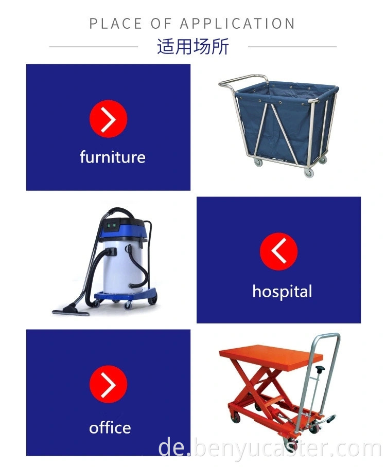 1,5 Zoll Gewindestamm Speicher Rack Wheel Caster mit Bremse drehen